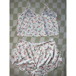 Cherry Print Women's Sleepwear Set